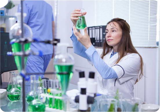 Scientist working in a lab