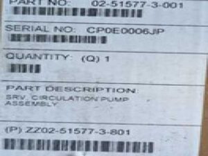 GENUINE ADVANCED STERILIZATION PRODUCTS CIRCULATION PUMP ASSEMBLY 02-51577-3-001