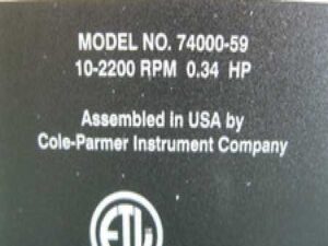 Cole-Parmer 74000-59 Masterflex I/P Console Drive with QuattroFlow Pump Head C10
