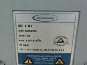 VACUUBARAND ME 4 NT 70 mbar NT Series Diaphragm Pump