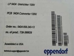 *NEW* Eppendorf 022665731 LP 5424 PCB 5424 Converter 120V F/5424 + Warranty!