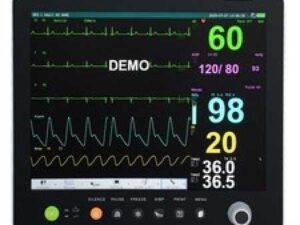 Portable Screen Patient Monitor ECG NIBP Resp Temp SpO2 15 Inch Display