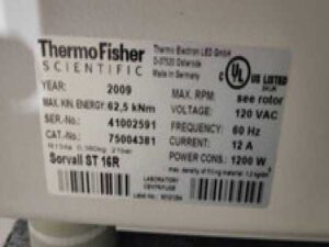 Thermo Scientific Sorvall ST 16R Centrifuge with Rotor