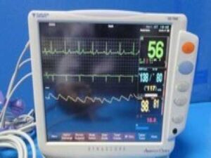 Fukuda Denshi DS-7000 (ECG,3X IBP,NBP,2X TEMP,PRINT,GAS) Monitor W/ Leads ~31511