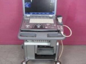 GE LogiqE Portable Ultrasound System w/ 12L-RS Probe & Docking Cart Logiq E DVD