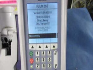 ICU MEDICAL HOSPIRA PLUM 360 INFUSION IV PUMP W / POLE CLAMP & & POWER CORD