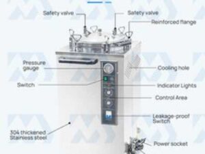 50L Vertical High Pressure Steam Autoclave Sterilizer Machine Sterilizat