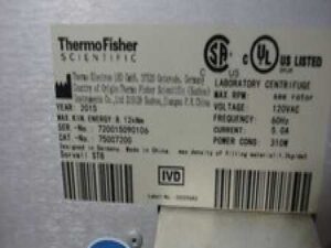 Thermo Scientific Sorvall ST8 Centrifuge with 75005701 Rotor