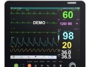 Portable 15 Inch Screen Patient Monitor with ECG NIBP RESP TEMP SPO2 PR